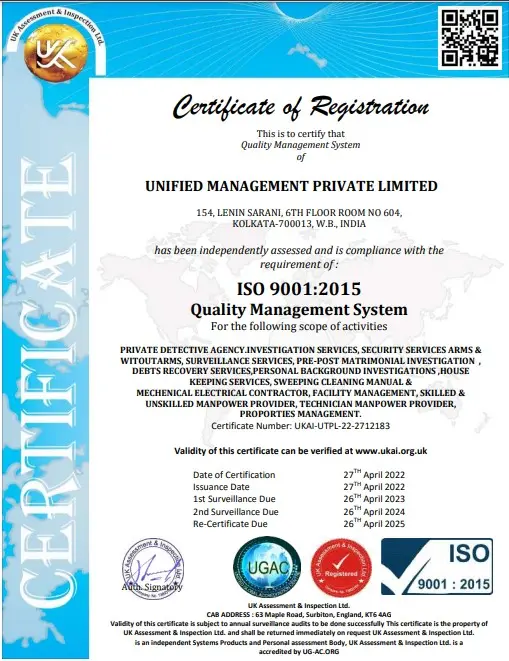 ISO certified company